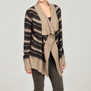 Razzle Dazzle Sweater Taupe Patterned Shrug